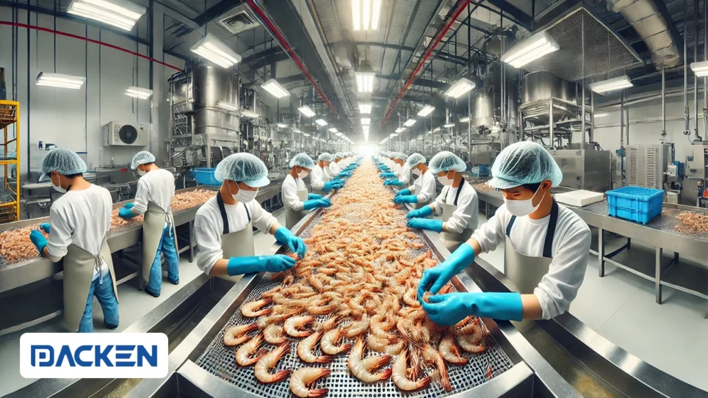 پاکسازی میگو های تازه