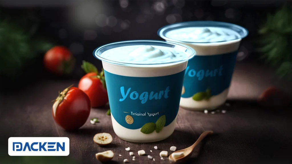 بسته بندی ماست در سطل پلاستیکی