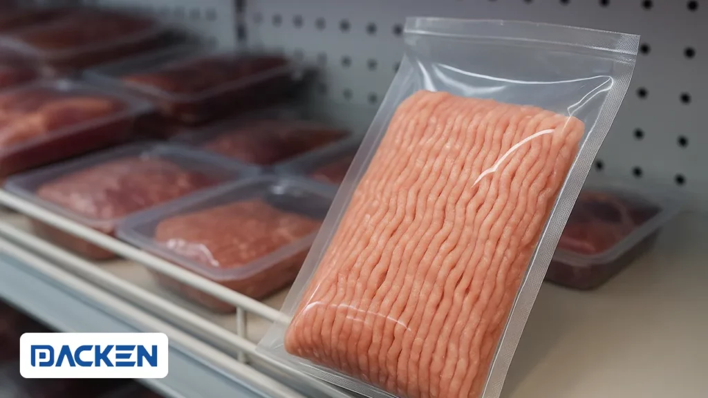 بسته بندی اتمسفر اصلاح شده گوشت مرغ چرخ کرده