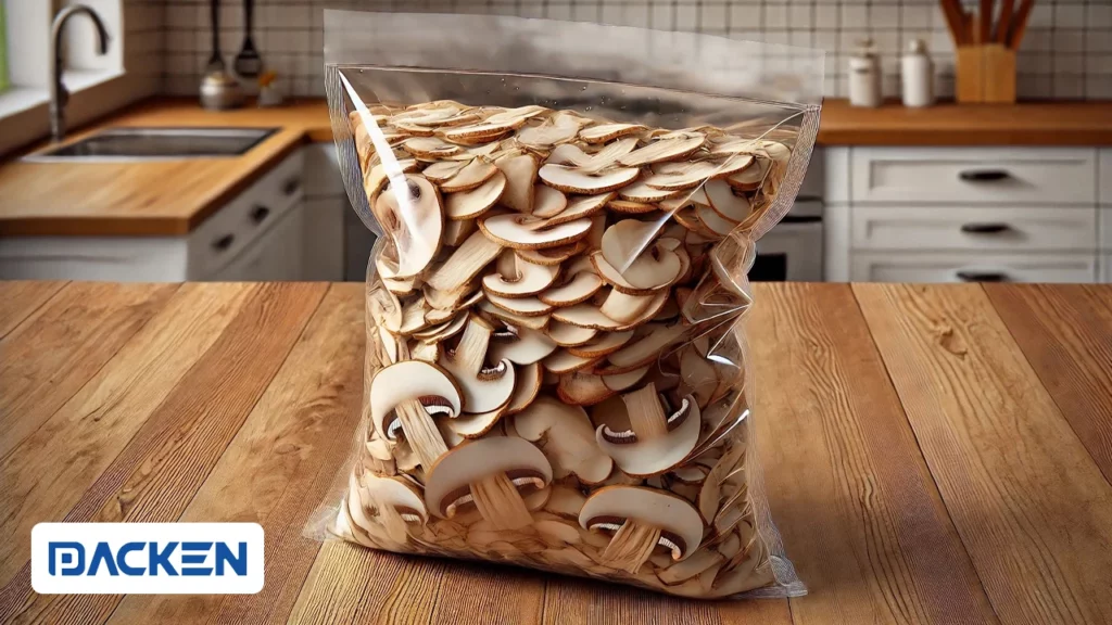 بسته بندی قارچ بلانچ شده