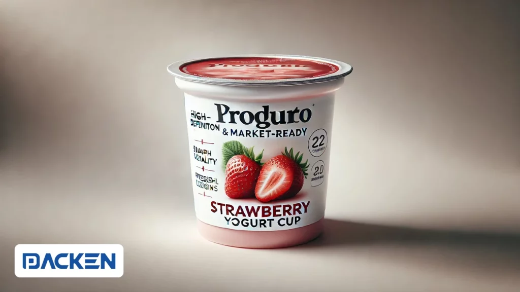 بسته بندی ماست میوه ای در ظرف