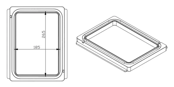 نمونه طرف قابل بسته بندی دستگاه بسته بندی رو میزی